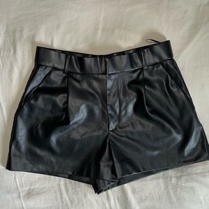 Zara Leather Shorts